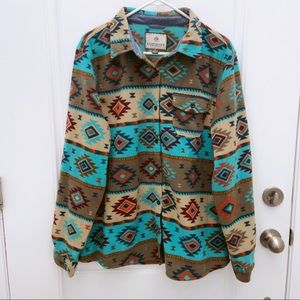 Women’s XL shacket shirt, jacket, southwest inspired pattern